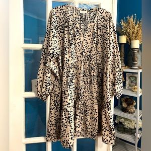 Umgee tiered animal print dress